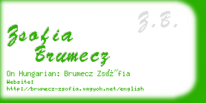 zsofia brumecz business card